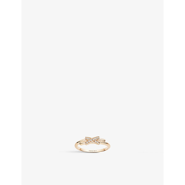 Chaumet Jeux de Liens 18ct rose-gold and diamond ring