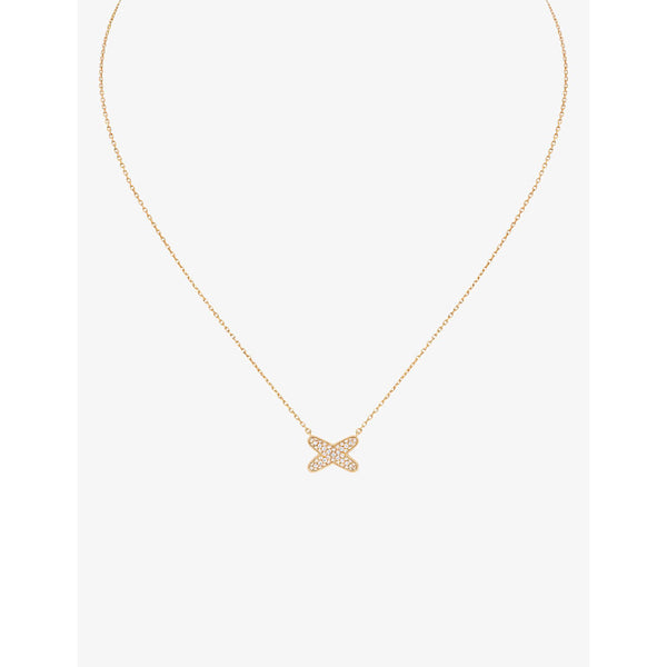 Chaumet Jeux de Liens 18-carat rose gold and diamond pendant necklace