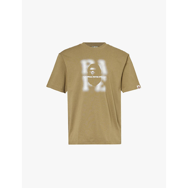 Mens A Bathing Ape Blur graphic-and-text-print relaxed-fit cotton-jersey T-shirt