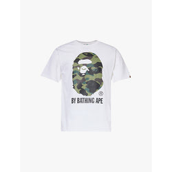 Mens A Bathing Ape Camouflage-print crew-neck regular-fit cotton-jersey T-shirt