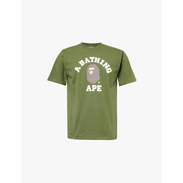 A Bathing Ape College graphic-print cotton-jersey T-shirt | LYBSTORE