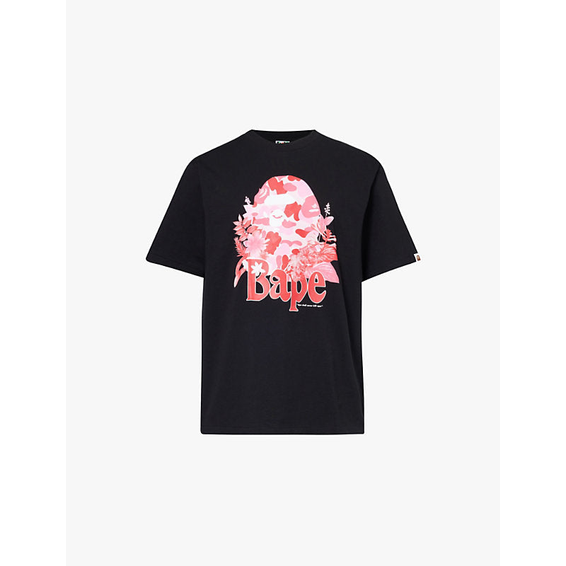 A Bathing Ape Flora camouflage-flower-print relaxed-fit cotton-jersey T-shirt