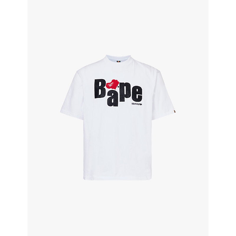 Mens A Bathing Ape Heart Ape Head relaxed-fit cotton-jersey T-shirt