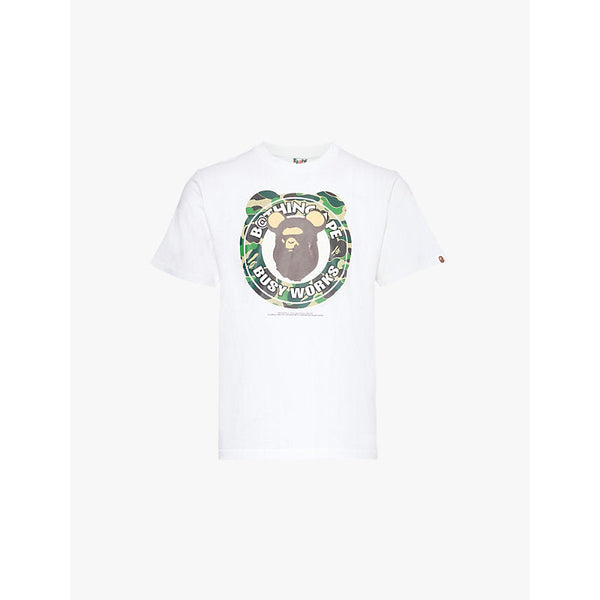 Mens A Bathing Ape Medicom Camo Be@r Busy Works regular-fit cotton-jersey T-shirt