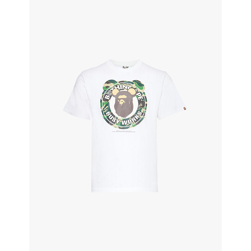 A Bathing Ape Medicom Camo Be@r Busy Works regular-fit cotton-jersey T-shirt