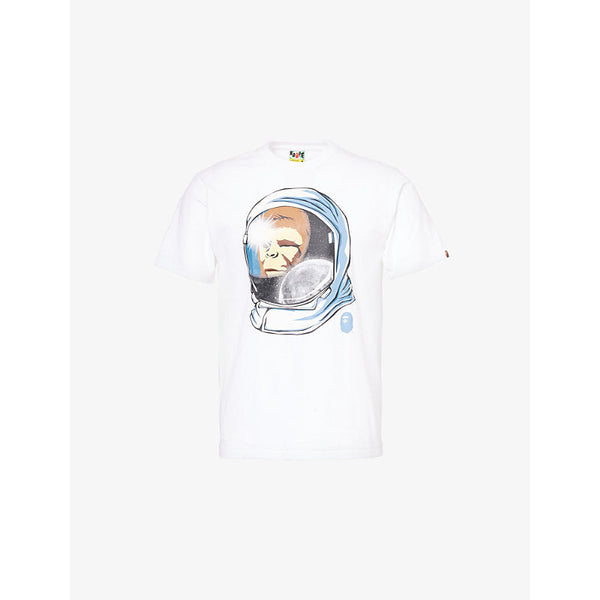 Mens A Bathing Ape Moon Space Ape crew-neck regular-fit cotton-jersey T-shirt