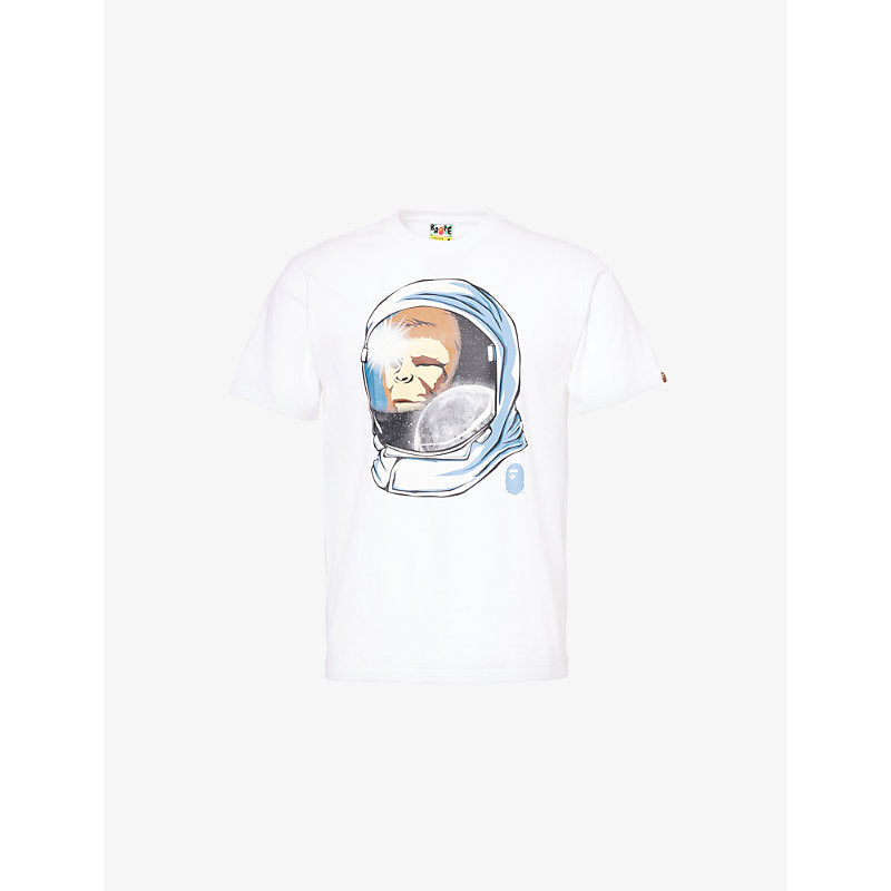 Mens A Bathing Ape Moon Space Ape crew-neck regular-fit cotton-jersey T-shirt