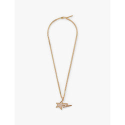 A Bathing Ape Sta lightning-pendant brass necklace | LYBSTORE