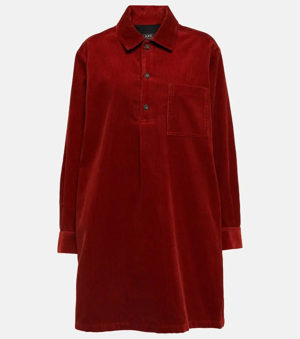 A.P.C. Cotton-blend corduroy minidress | LYBSTORE