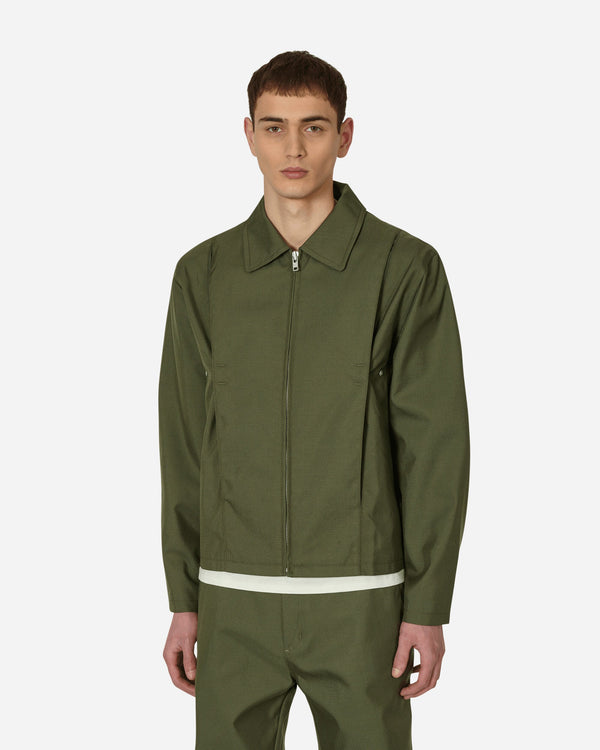 AFFXWRKS Pleat Bomber Jacket Green