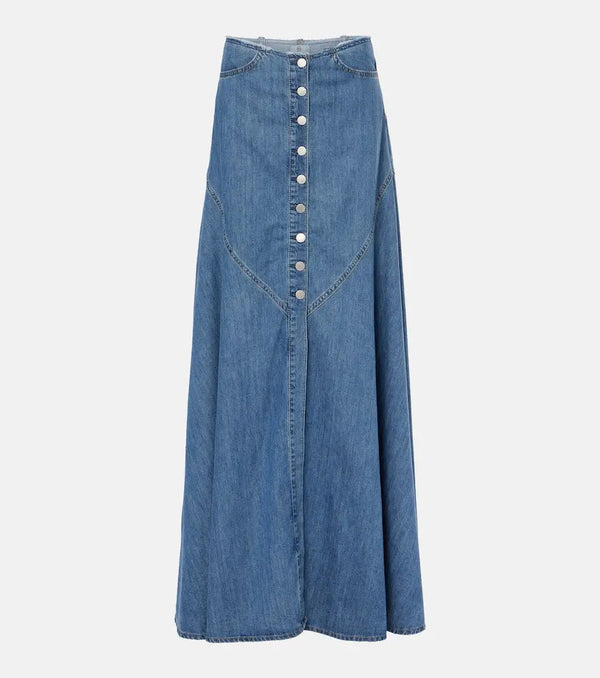 AG Jeans Malaga denim maxi skirt | LYBSTORE