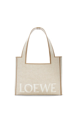 Medium LOEWE Font tote in jacquard canvas