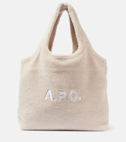 A.P.C. Ninon logo faux shearling tote bag