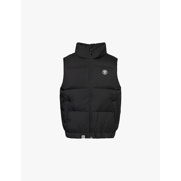 Mens Aape High-neck two-zip-pockets relaxed-fit shell-down gilet