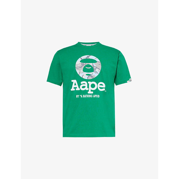 Mens Aape Moonface camouflage-print cotton-jersey T-shirt