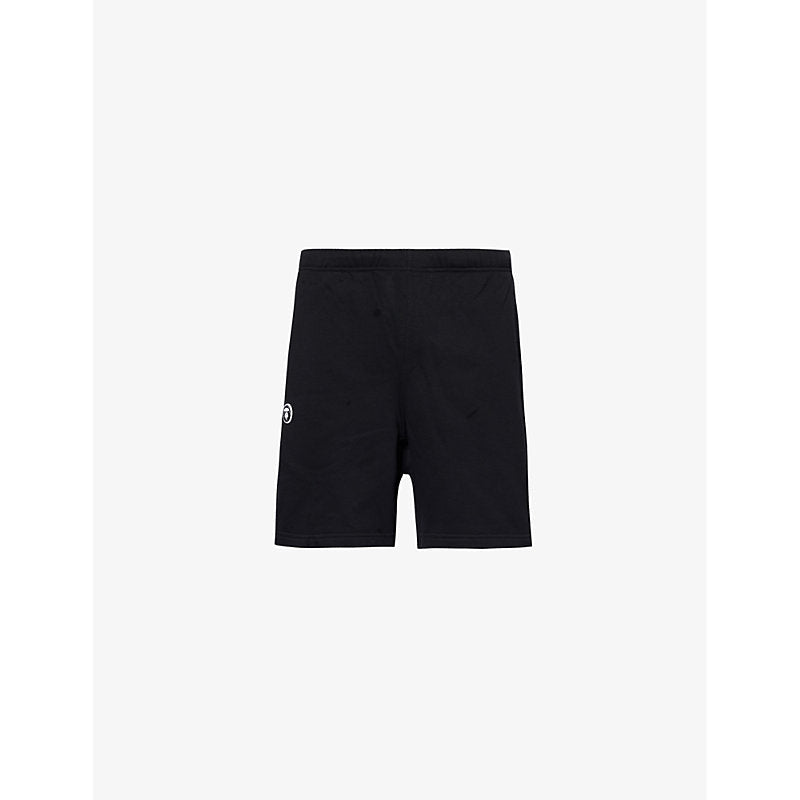 Mens Aape Text-print brand-patch cotton-blend shorts