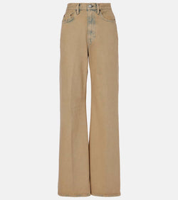 Acne Studios 2022F high-rise wide-leg jeans