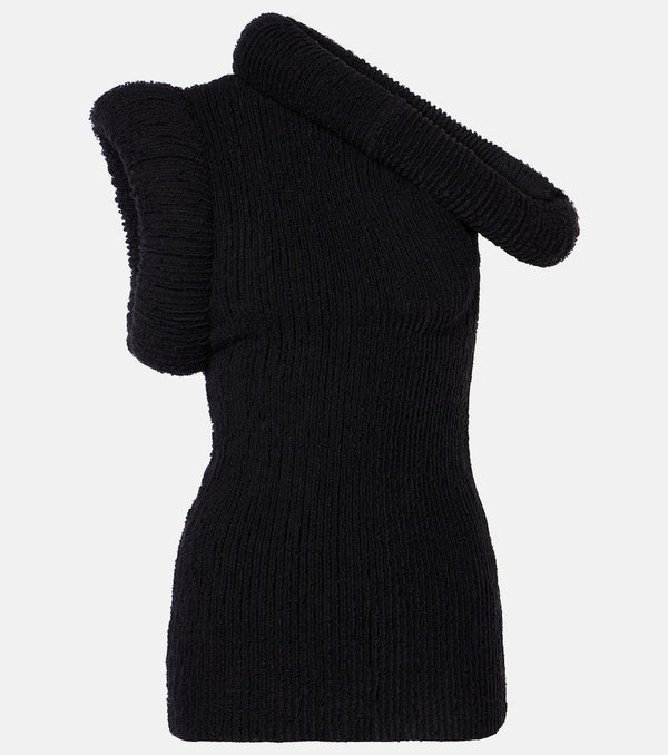 Acne Studios Asymmetric knitted wool-blend top