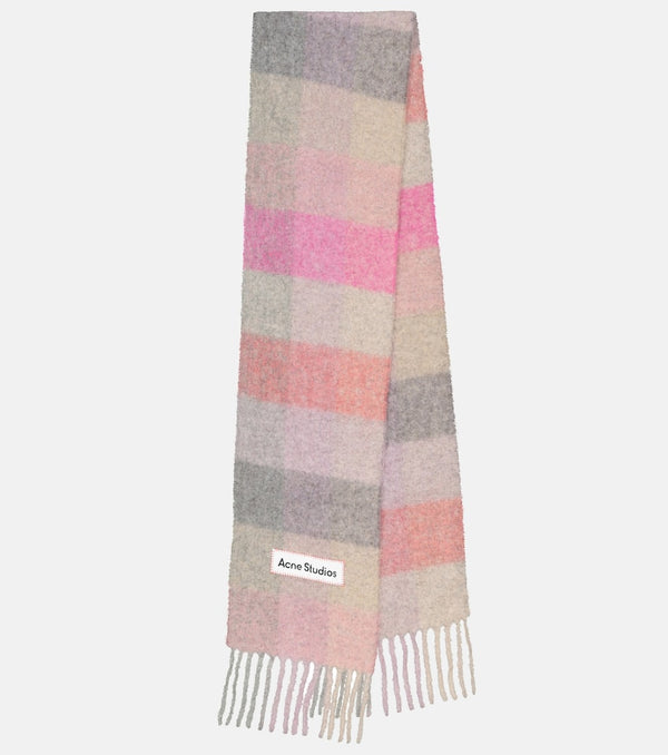 Acne Studios Checked alpaca wool-blend scarf