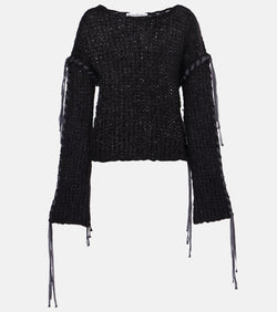 Acne Studios Cropped open knit sweater