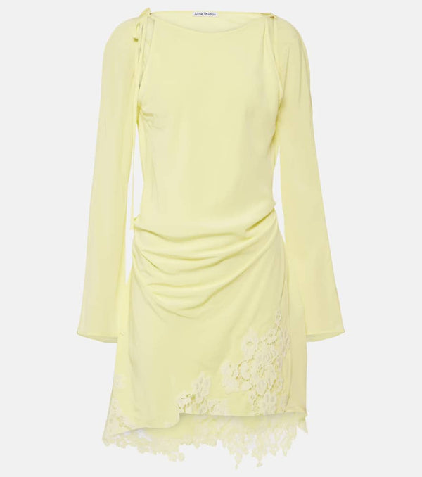 Acne Studios Cutout lace-trimmed minidress | LYBSTORE