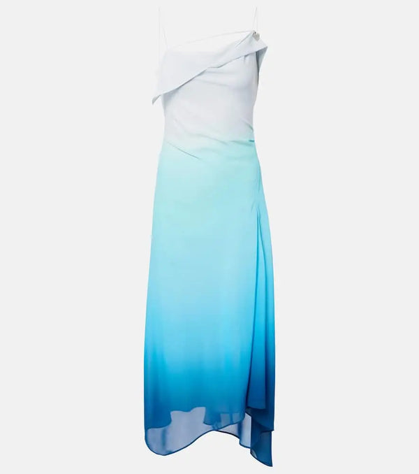 Acne Studios Delara ombré chiffon midi dress | LYBSTORE