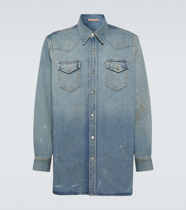 Acne Studios Distressed denim shirt