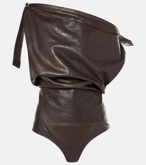 Acne Studios Draped leather bodysuit