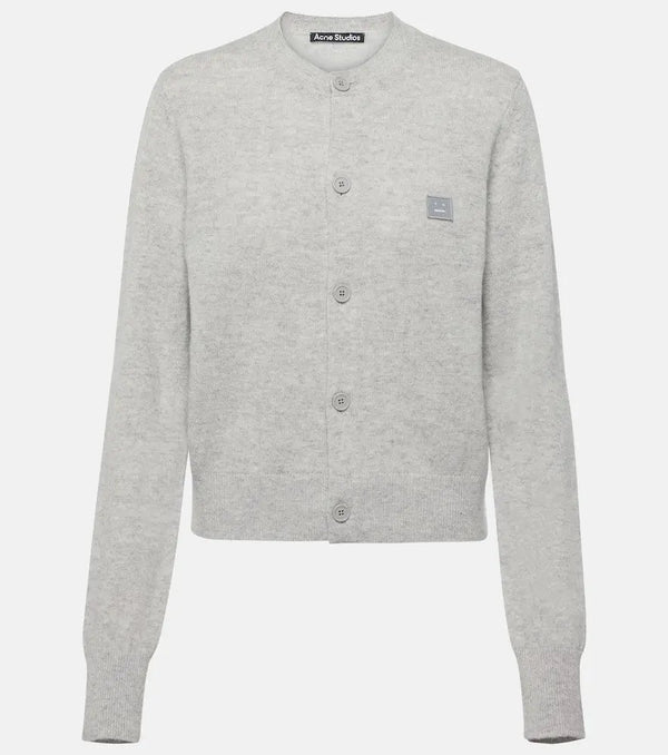 Acne Studios Face crewneck wool cardigan