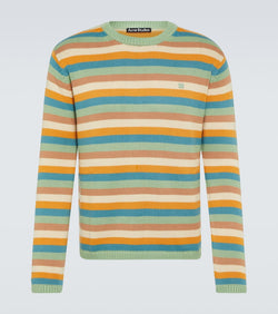 Acne Studios Face striped cotton sweater