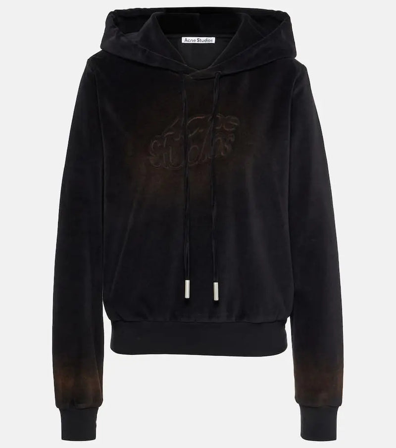 Acne Studios Faro cotton-blend velvet hoodie