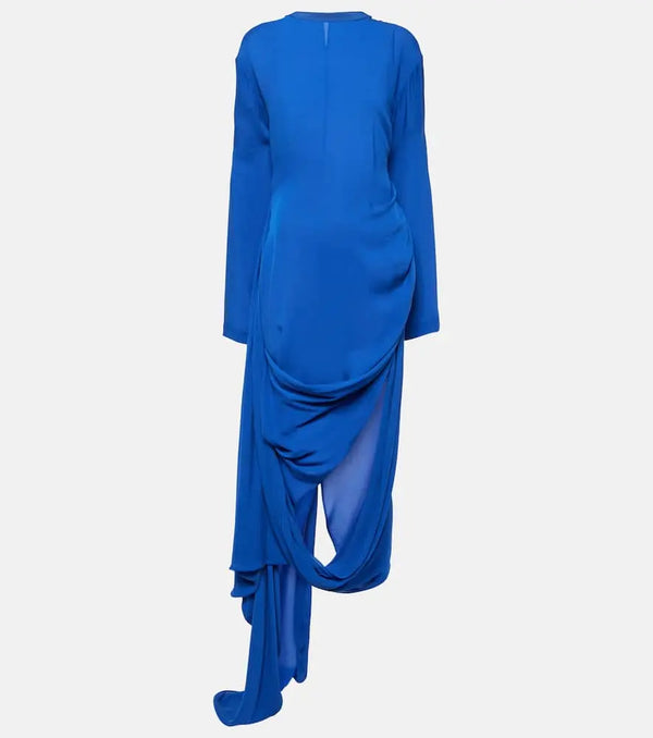 Acne Studios Gathered asymmetric midi dress