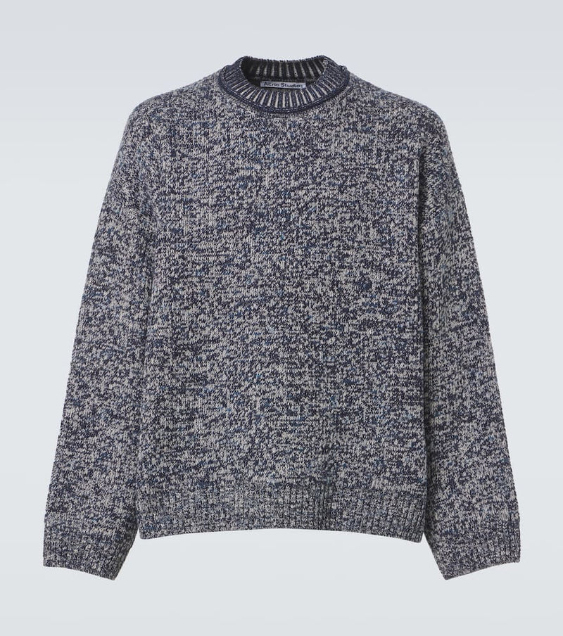 Acne Studios Jacquard wool-blend lamé sweater