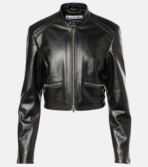 Acne Studios Leather biker jacket | LYBSTORE