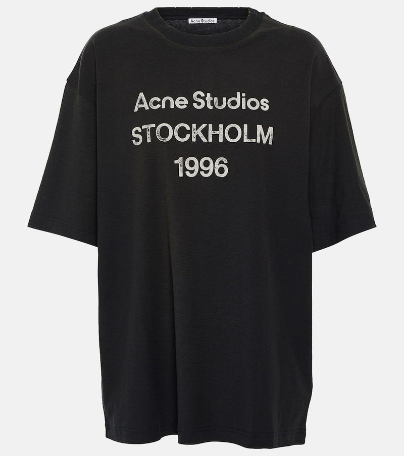 Acne Studios Logo cotton and hemp T-shirt