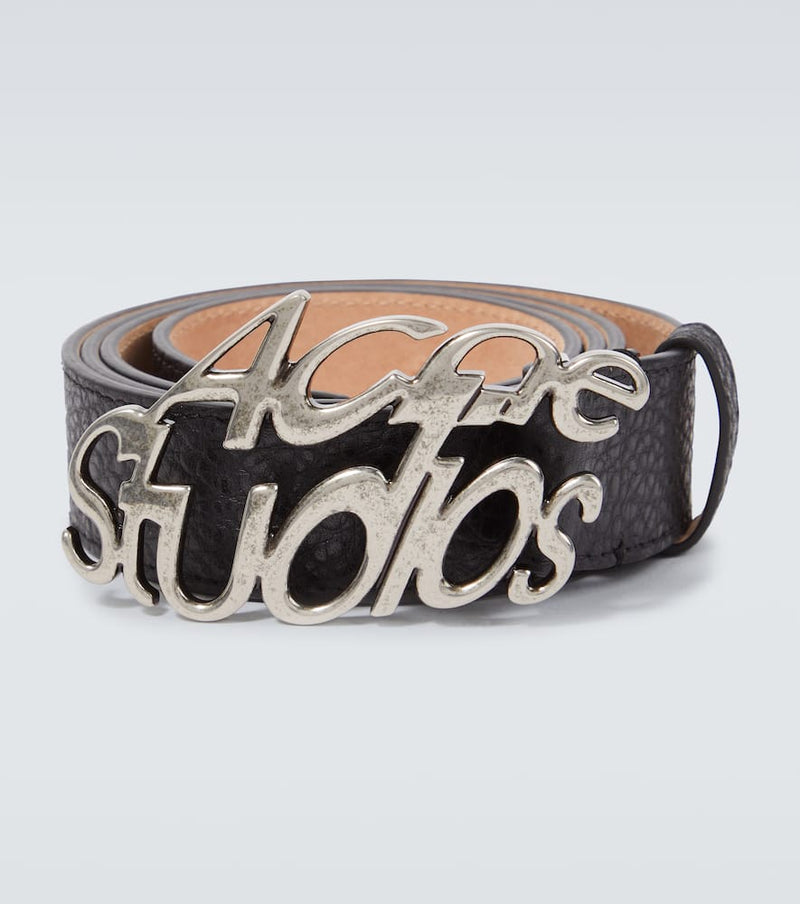 Acne Studios Logo leather belt