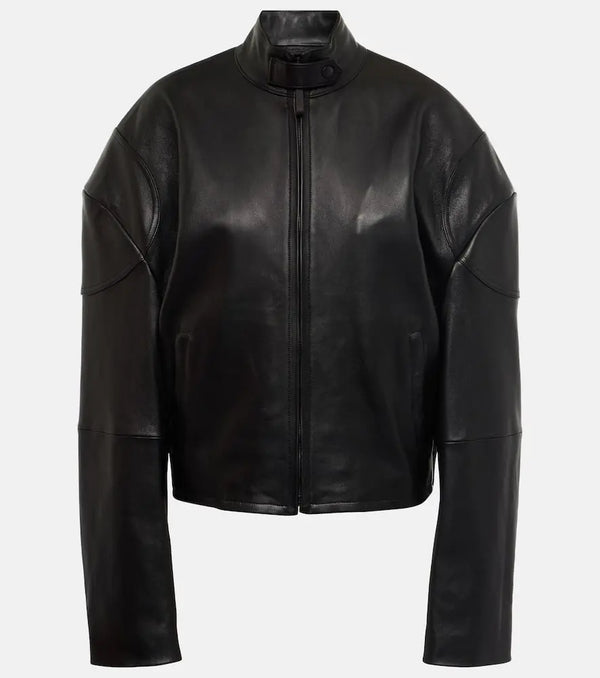 Acne Studios Logo leather jacket | LYBSTORE