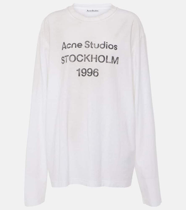 Acne Studios Logo oversized cotton-blend T-shirt