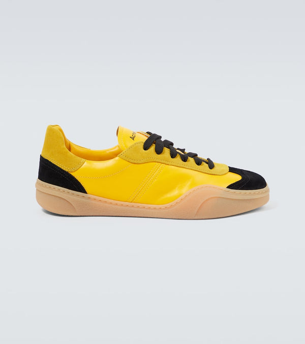 Acne Studios Logo suede-trimmed leather sneakers