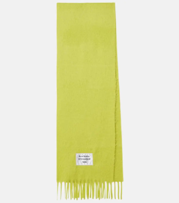 Acne Studios Logo wool-blend scarf | LYBSTORE