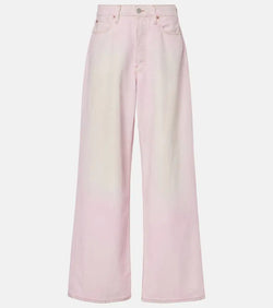 Acne Studios Low-rise faded wide-leg jeans