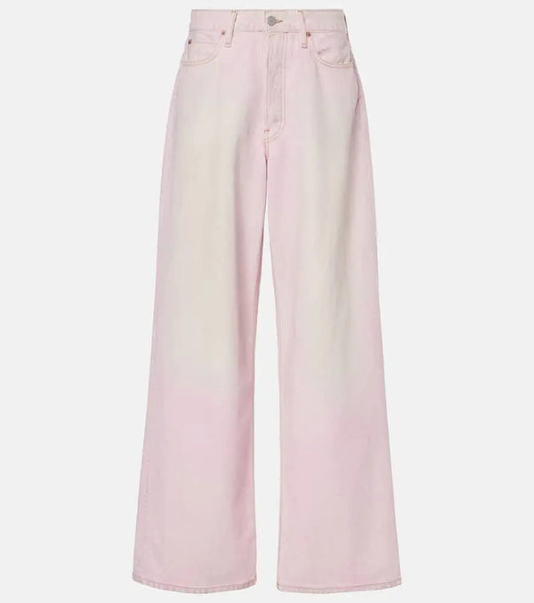 Acne Studios Low-rise faded wide-leg jeans | LYBSTORE