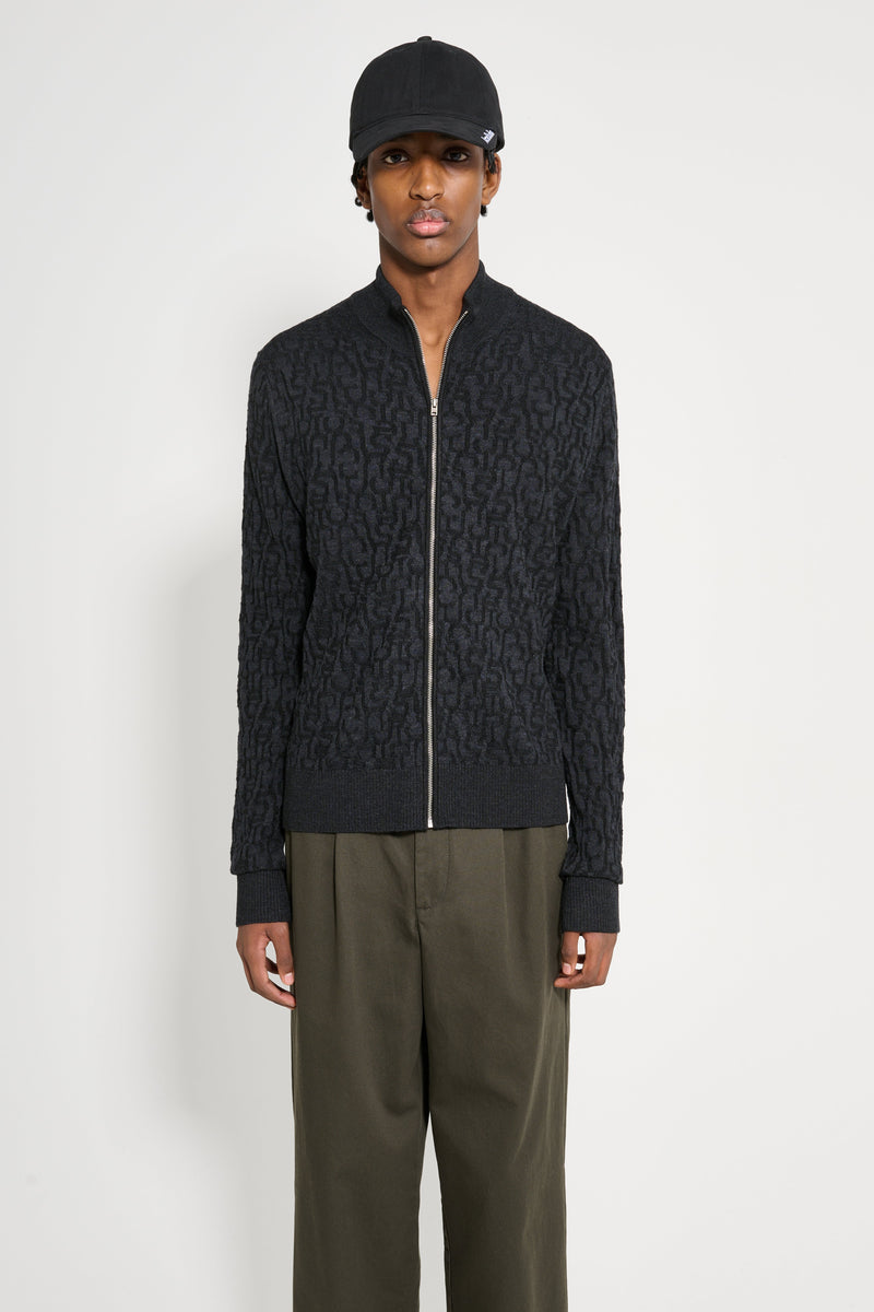 Acne Studios Monogram Cardigan Black / Grey