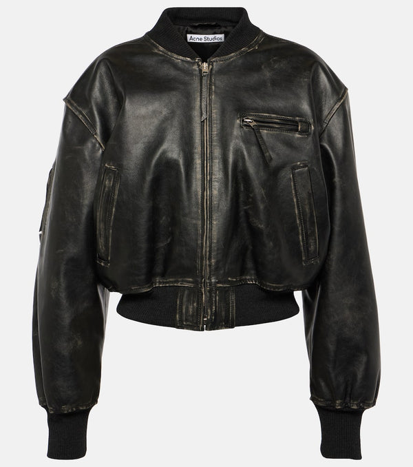 Acne Studios New Lomber leather bomber jacket