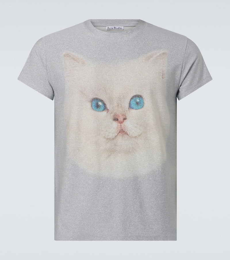 Acne Studios Printed lamé T-shirt