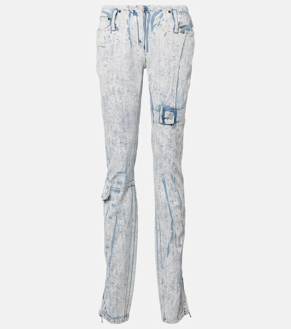 Acne Studios Printed low-rise slim jeans | LYBSTORE