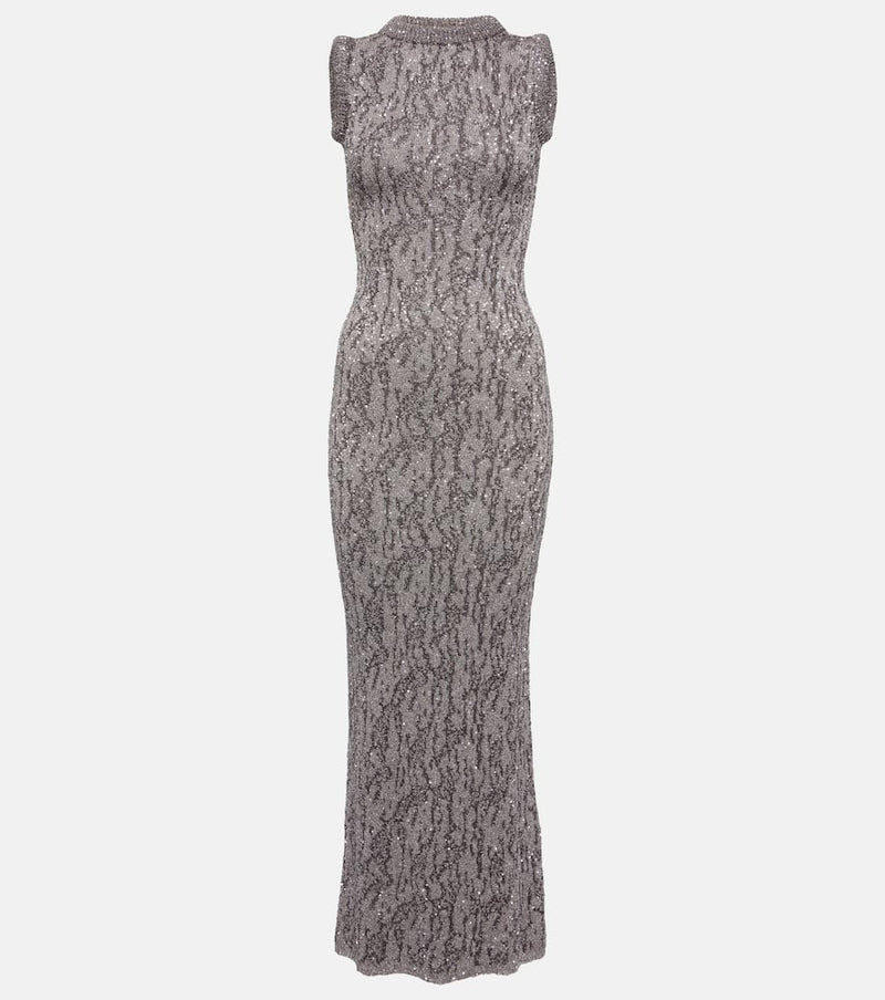 Acne Studios Sequined jacquard maxi dress