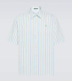 Acne Studios Striped cotton bowling shirt