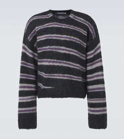 Acne Studios Striped wool and mohair-blend sweater