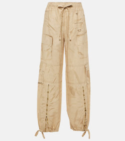 Acne Studios Trompe l'ail linen and cotton cargo pants